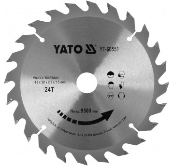 TARCZA TCT DO DREWNA 160X24TX20MM