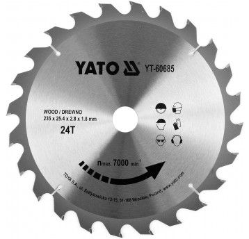 TARCZA WIDIOWA DO DREWNA 235X24TX25,4MM