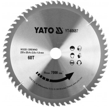 TARCZA WIDIOWA DO DREWNA 235X60TX25,4MM