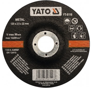 TARCZA WYP. DO CIĘCIA METALU 125x2,5