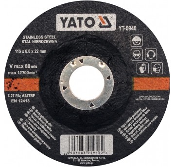 TARCZA WYP.DO MET. 115X6.0 YATO