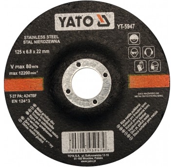 TARCZA WYP. DO SZLIF. METAL INOX 125x6,8
