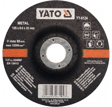 TARCZA WYPUKŁA DO SZLIF. METALU 125x6,0