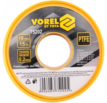TAŚMA PTFE 15M x 19MM x 0.2MM