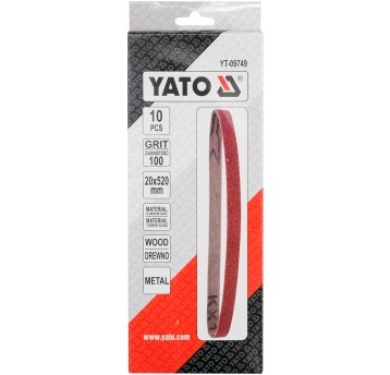 TAŚMA ŚCIERNA BEZKOŃ 10SZT P100 20X520MM