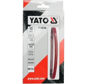 TAŚMA ŚCIERNA BEZKOŃ 10SZT P120 10X330MM