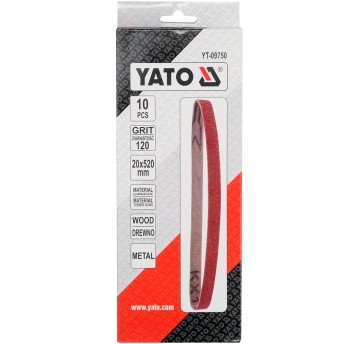 TAŚMA ŚCIERNA BEZKOŃ 10SZT P120 20X520MM