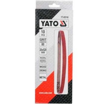 TAŚMA ŚCIERNA BEZKOŃ. 10SZT P80 20X520MM