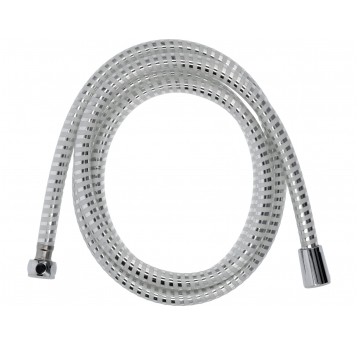 WĄŻ PRYSZNICOWY 2.0M PVC CHROM-BIAŁY