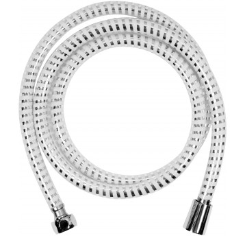 WĄŻ PRYSZNICOWY 2.0M PVC CHROM-BIAŁY