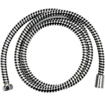 WĄŻ PRYSZNICOWY PVC SILVER/BLACK 200CM
