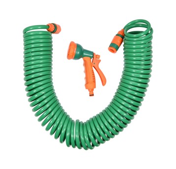 WĄŻ SPIRALNY 15M(ZŁĄCZKA + PISTOLET) FLO