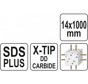 WIERTŁO SDS PLUS PREMIUM 14MM/1000MM
