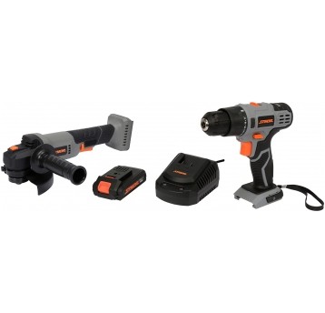 ZESTAW 20V SZLIFIERKA + WKRĘTARKA 2AH