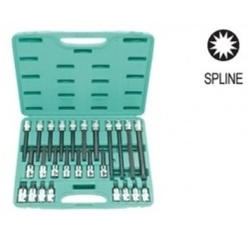 Zestaw bitów SPLINE z nasadką 1/2"