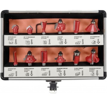 ZESTAW FREZÓW DO DREWNA 12SZT TRZP.8MM