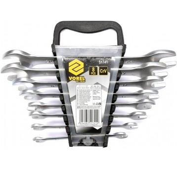 ZESTAW KLUCZY PŁASK. 8SZT 6-22 SATYNA