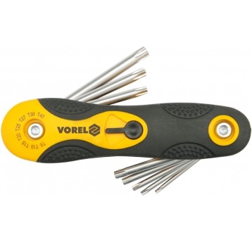 ZESTAW KLUCZY TORX, 8CZ. T9-T40 CrV