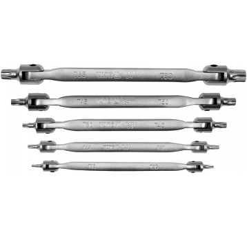 ZESTAW KLUCZY TORX Z PRZEGUBEM 5SZT.