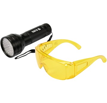 ZESTAW LATARKA UV 51 LED I OKULARY