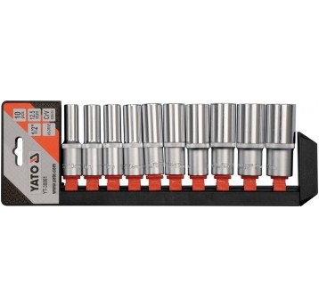 ZESTAW NASADEK DŁUGICH 1/2", 10CZ.