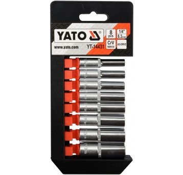 ZESTAW NASADEK DŁUGICH 1/4", 8CZ.