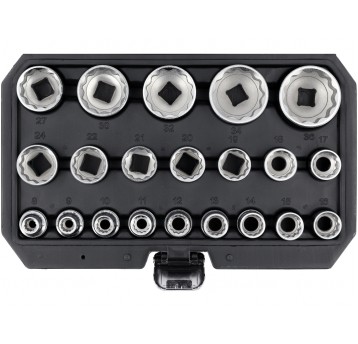 ZESTAW NASADEK DWUNASTOKĄTNYCH 1/2"