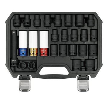 ZESTAW NASADEK UDAROWYCH 1/2" 24 SZT