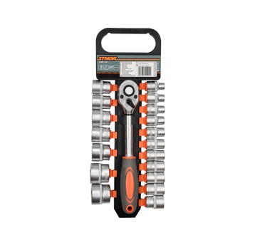 ZESTAW NASADEK Z GRZECHOTKĄ 1/2", 19SZT