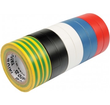 ZESTAW TAŚM ELEKTROIZ 19MMx20M MIX 10CZ