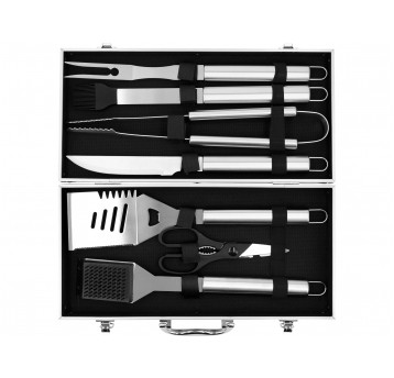ZESTAW W WALIZCE DO GRILL. 7SZT, S/S