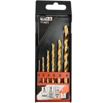 ZESTAW WIERTEŁ DO MET.HSS-TiN 6SZT 2-8MM