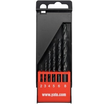 ZESTAW WIERTEŁ DO METALU HSS 6SZT 2-8MM