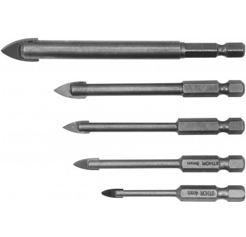 ZESTAW WIERTEŁ DO SZKŁA I CERAMIKI 5SZT.