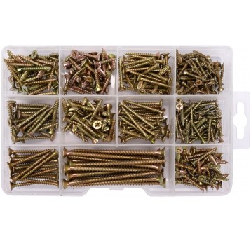 ZESTAW WKRĘTÓW DO DREWNA 370SZT.