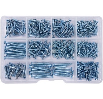 ZESTAW WKRĘTÓW DO DREWNA 390SZT.