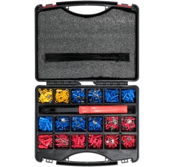 ZESTAW ZŁĄCZY ELEKTRYCZNYCH Z ZACISKARKĄ